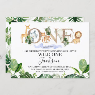 Safari One Boys - Einladung zum Geburtstag