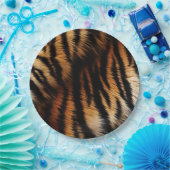 Safari Orange Black Tiger Pappteller (Party)
