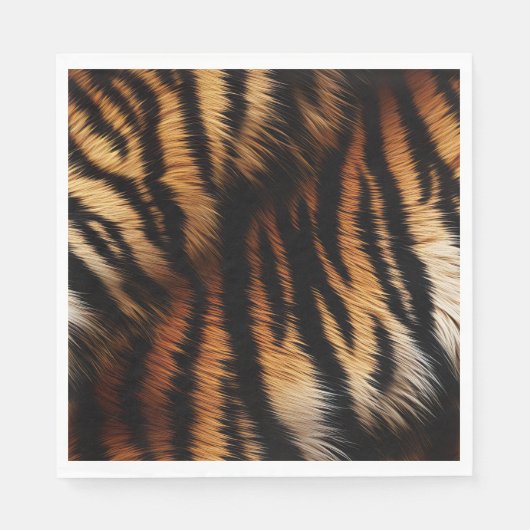 Safari Orange Black Tiger Serviette (Vorderseite)