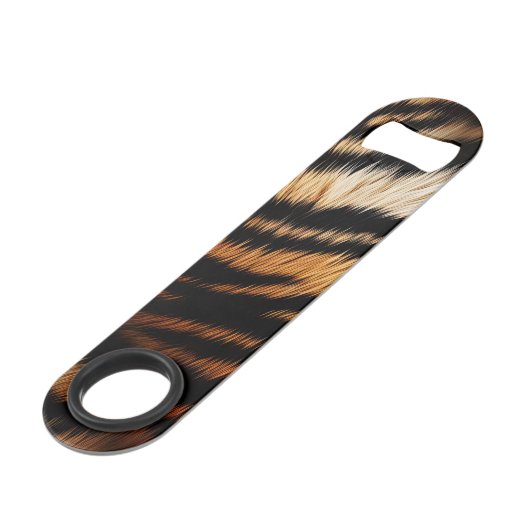 Safari Orange Black Tiger Speed Flaschenöffner (Vorderseite Schrägansicht)