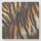 Safari Orange Black Tiger Steinuntersetzer (Vorderseite)
