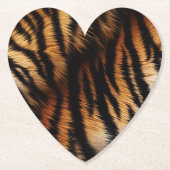 Safari Orange Black Tiger Untersetzer (Vorderseite)