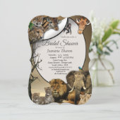 Safari Outdoor Brautparty Einladung (Stehend Vorderseite)