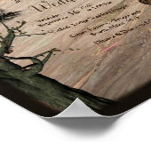 Safari Outdoor Hochzeitsankündigung Poster (Ecke)