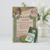 Safari Outdoor RSVP Card (Stehend Vorderseite)