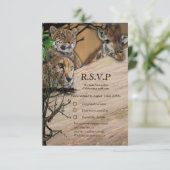 Safari Outdoor RSVP Card (Stehend Vorderseite)