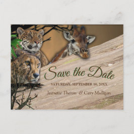 Safari Outdoor Save the Date Ankündigungspostkarte