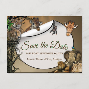 Safari Outdoor Save the Date Ankündigungspostkarte