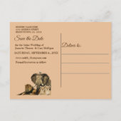 Safari Outdoor Save the Date Ankündigungspostkarte (Rückseite)