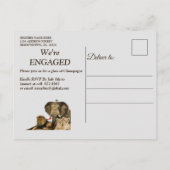 Safari Outdoor Verlobung Einladungspostkarte (Rückseite)