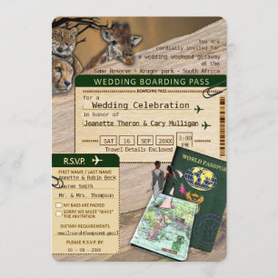 Safari Outdoor Wedding Einladung