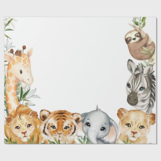 Safari-Packpapier Geschenkpapier (Flach)