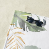 Safari Palm Verlasse Tropical Wifey Script Honeymo Strandtuch (Beispiel)