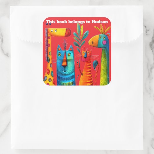 Safari Pals Abstract Sticker (Tasche)