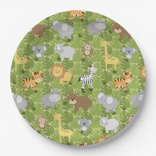 Safari Pappteller (Vorderseite)