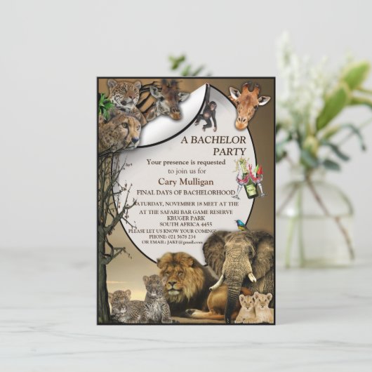 Safari Park Outdoor Bachelor Party (Stehend Vorderseite)