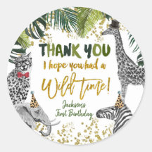Safari Party Animal Vielen Dank Sticker