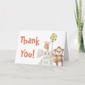 Safari Party Animals Geburtstag Vielen Dank Dankeskarte (Vorderseite)