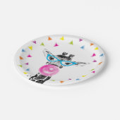 Safari Party Animals Wild Giraffe Jungle Birthday Pappteller (Schrägansicht)