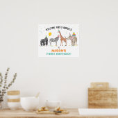 Safari Party Animals Zoo Geburtstag Willkommen Poster (Küche)