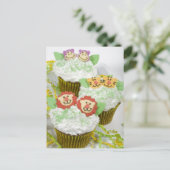 Safari Party Cupcakes Postkarte (Stehend Vorderseite)
