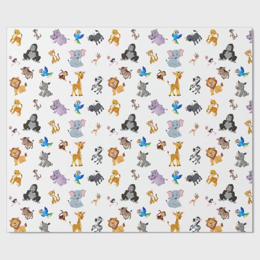 Safari-Party Geschenkpapier (Flach)
