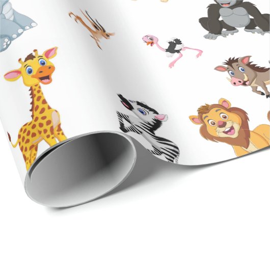 Safari-Party Geschenkpapier (Rolleneckpunkt)