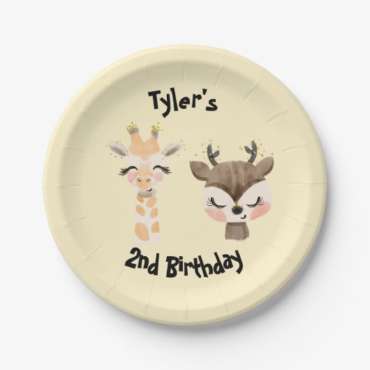 Safari Party Personalisierte Teller (Vorderseite)