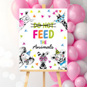 Safari Party Tiere Füttre nicht das Tierzeichen Poster