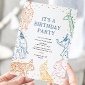 Safari Party Tiere Geburtstag Einladung