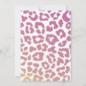 Safari Party Tiere Geburtstag Leopard Print Girl Einladung (Rückseite)