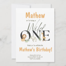 Safari Party Tiere Wild Ein Geburtstag Einladung