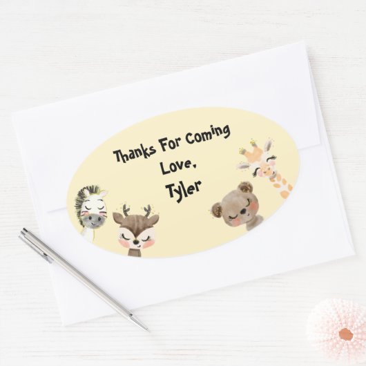 Safari Party Vielen Dank, Sticker (Umschlag)