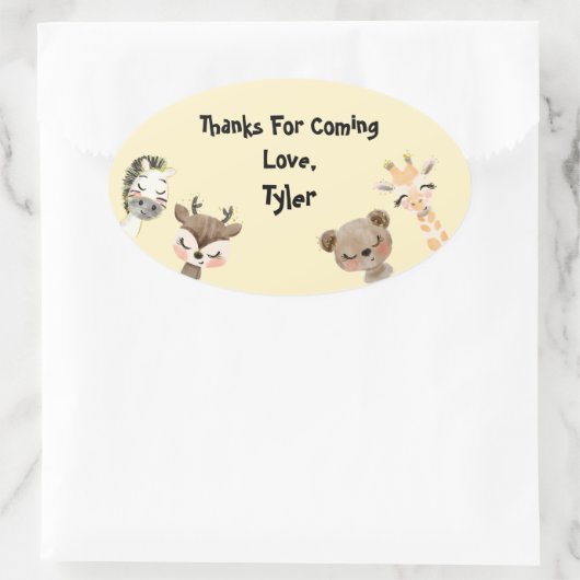 Safari Party Vielen Dank, Sticker (Tasche)