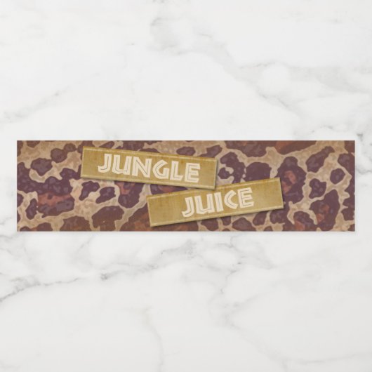 Safari Party Wasser Flasche Wasserflaschenetikett (Einzelnes Label)