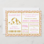 Safari Passport Baby Dusche Einladung (Vorderseite)