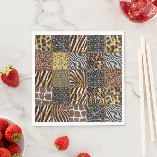 Safari Patchwork Paper Napkins Serviette (Beispiel)