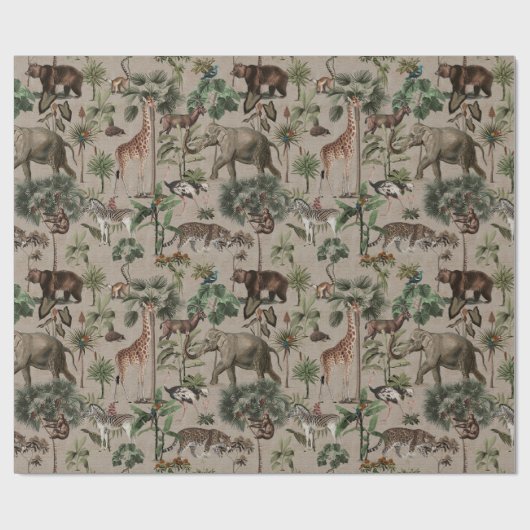 Safari Pattern Geschenkpapier (Flach)