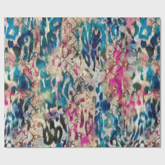 Safari Pattern Wrapping Paper Geschenkpapier (Flach)