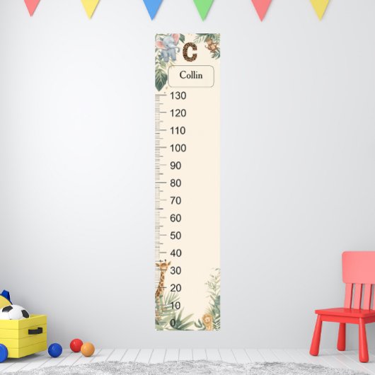 Safari Personalisierter Name Monogramm C Wachstums Poster