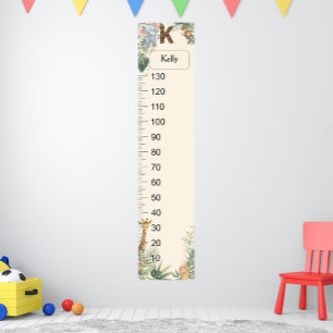 Safari Personalisierter Name Monogramm K Wachstums Poster