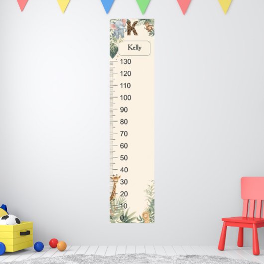 Safari Personalisierter Name Monogramm K Wachstums Poster