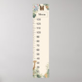 Safari Personalisierter Name Monogramm M Wachstums Poster (Vorne)