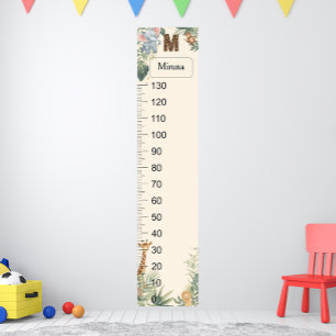 Safari Personalisierter Name Monogramm M Wachstums Poster