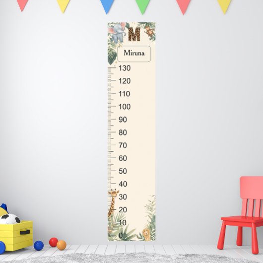 Safari Personalisierter Name Monogramm M Wachstums Poster