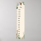 Safari Personalisierter Name Monogramm R Wachstums Poster (Vorne)