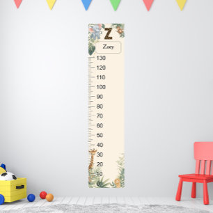 Safari Personalisierter Name Monogramm Z Wachstums Poster