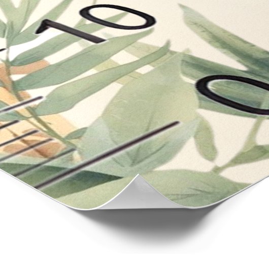 Safari Personalized Name Monogram Y Growth Chart Poster (Ecke)