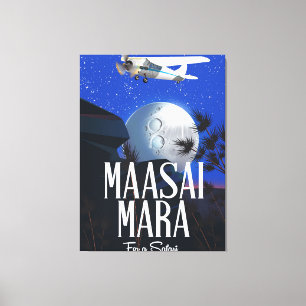Safari-Plakat nach Massai Mara, Kenia! Leinwanddruck