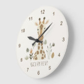 Safari Portrait Giraffe Ivory ID1264 Große Wanduhr (Winkel)
